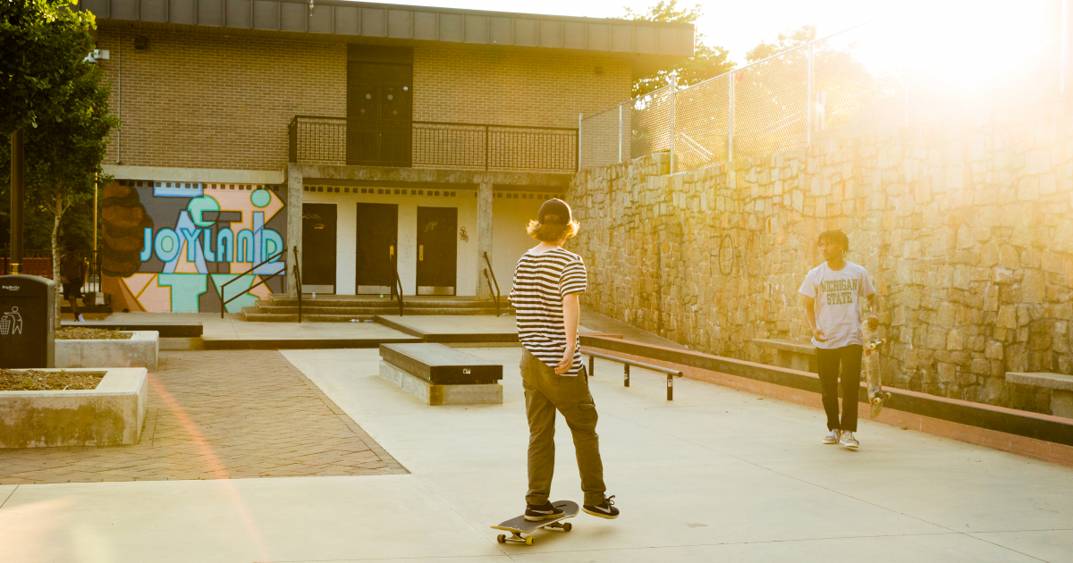 Behind the rec center at Arthur Langford, Jr. Park, visitors will find a beginner-level skate park. (Photo: the Sintoses)