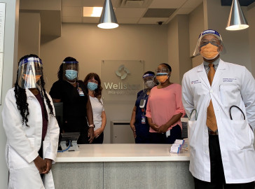 Wellstar medical staff wearing masks