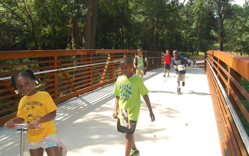 The Southwest Connector Spur Trail offers safe routes to schools for students at Beecher Hills Elementary School.